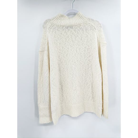 Vince Sweater Cream Nubby Turtleneck Long Sleeves Wool Blend XL NWT $445 - Picture 3 of 7